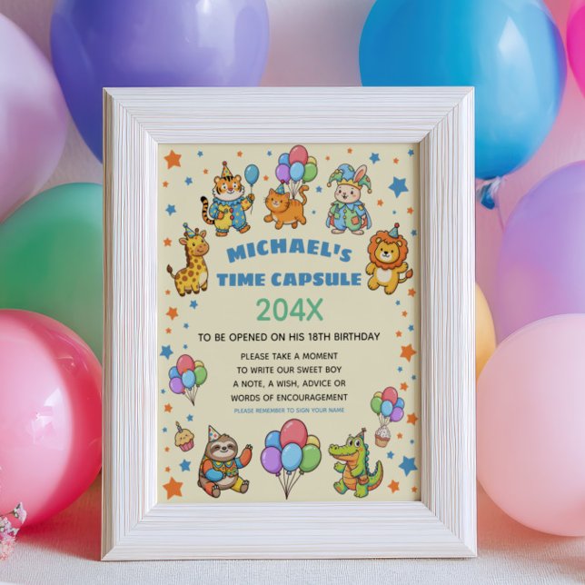 Affiche Animaux de Fête ZOO Capsule Temporelle de Premier  (Créateur téléchargé)