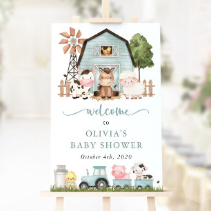 Affiche Animaux de la ferme, Animaux mignons, Bienvenue à