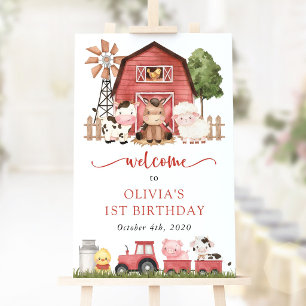 Affiche Animaux de la ferme, Animaux mignons, Bienvenue po