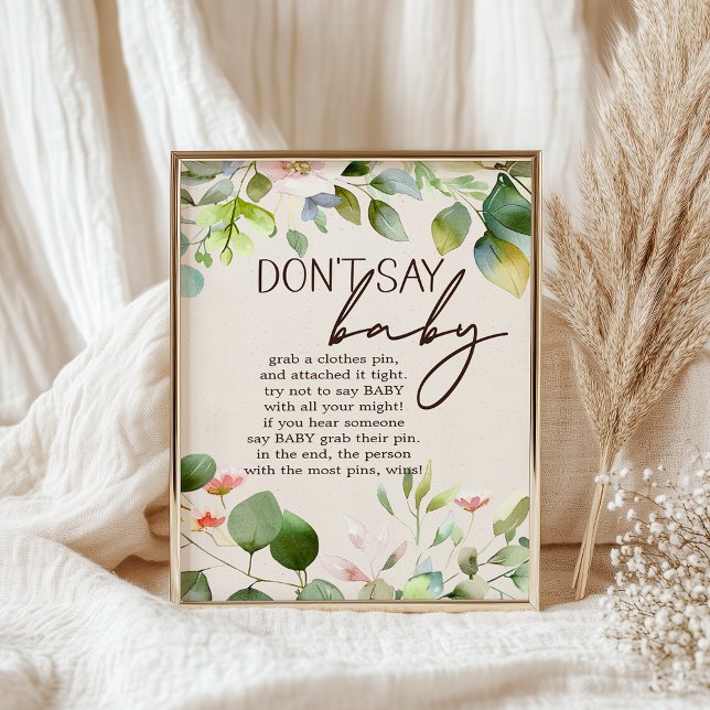 Affiche Animaux de la Forêt Jeu de Signe de Baby Shower (Créateur téléchargé)