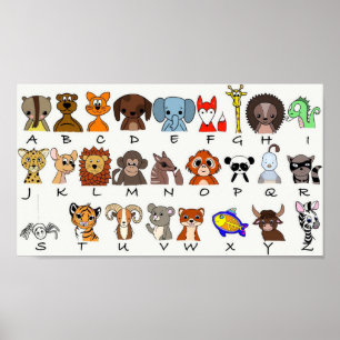 Affiche Animaux de l'alphabet