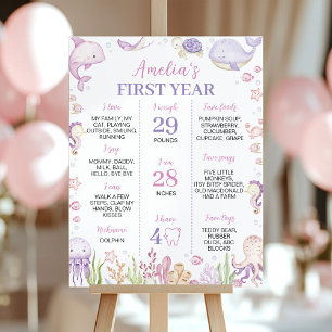 Affiche Animaux de l'océan rose sous la mer Jalon de la fê