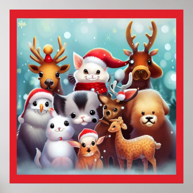Affiche Animaux de Noël 2 (Devant)