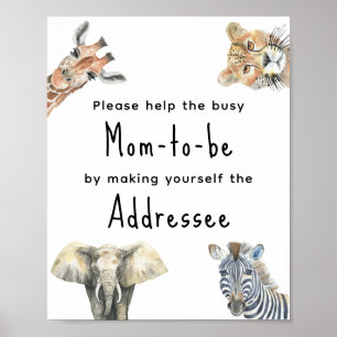 Affiche Animaux de safari - Maman destinataire