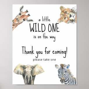 Affiche Animaux de safari - Merci d'être venus
