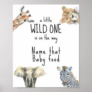 Affiche Animaux de safari - Nommez ce pot pour bébé