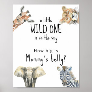 Affiche Animaux de safari - Quelle est la taille du ventre