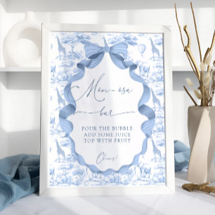 Affiche Animaux de Safari Toile de Jo Baby Shower Maman-os