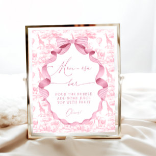 Affiche Animaux de Safari Toile de Jo Baby Shower Maman-os