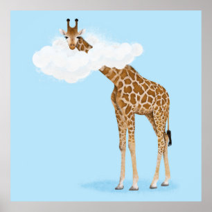 Affiche animaux des nuages de la savane