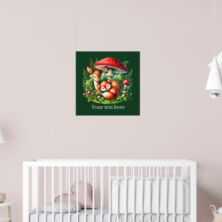 Affiche Animaux en bois Cure personnalisables