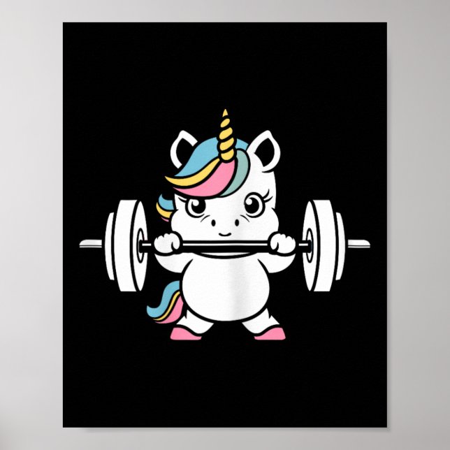 Affiche Animaux Fitness Bodybuilding Licorne  (Devant)