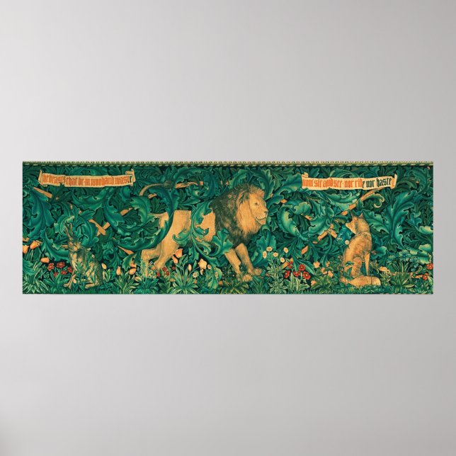 Affiche Animaux forestiers, Lion, W.Morris Développement n (Devant)