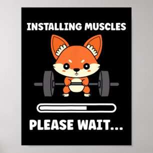 Affiche Animaux Installant Muscles Fitness Musculation Fo