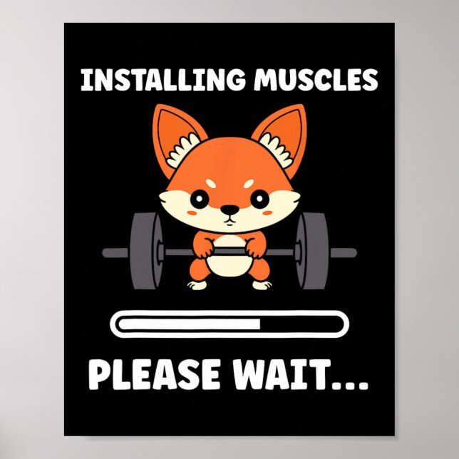 Affiche Animaux Installant Muscles Fitness Musculation Fo (Devant)