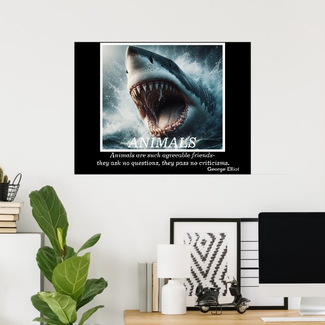 Affiche Animaux : Le regard d'Apex Predator (Bureau à domicile)