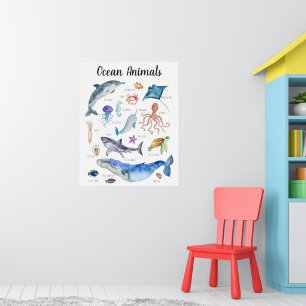 Affiche Animaux marins   Formation en classe