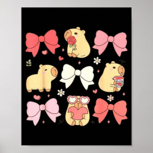 Affiche Animaux Mignons Kawaii Et Rubans Nk Coquette Esthé