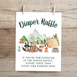 Affiche Animaux rustiques en bois Baby shower Refus de cou