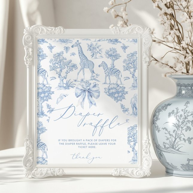 Affiche Animaux Safari Toile de Jouy Rupture de couche (Créateur téléchargé)