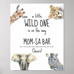 Affiche Animaux sauvages de safari - maman-osa bar