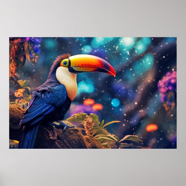 Affiche Animaux toucans Faune Sauvage Coloré (Devant)