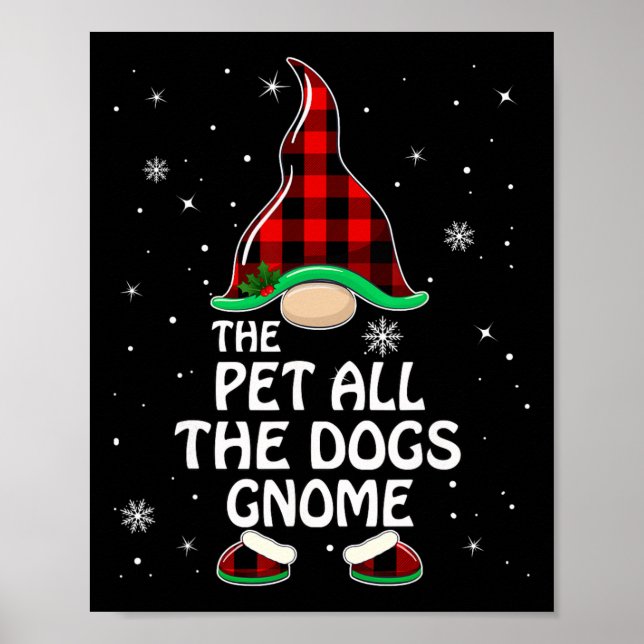 Affiche Animaux Tous Les Chiens Gnome Buffalo Plaid Family (Devant)