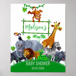 Affiche Animaux Wild One Jungle verdure safari hiver