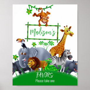 Affiche Animaux Wild One Jungle verdure safari hiver