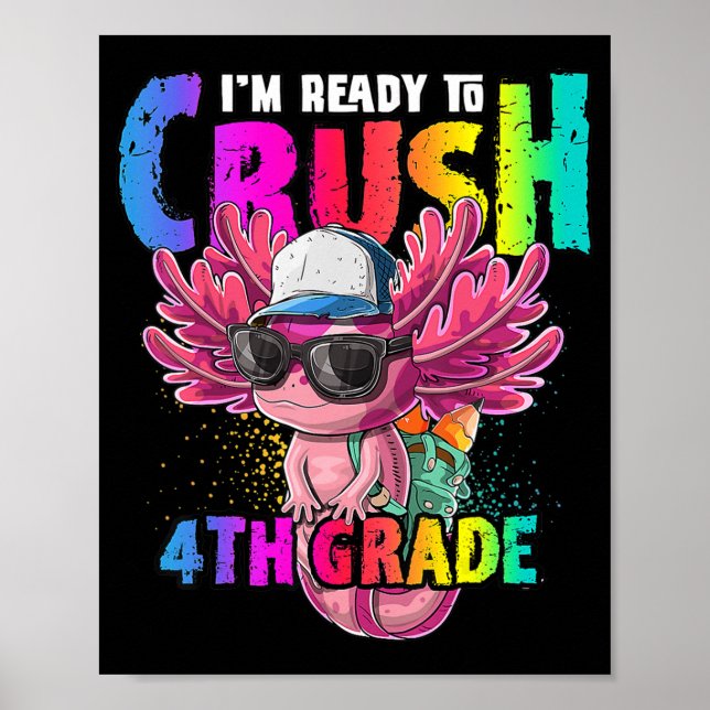 Affiche Anime Axolotl Waifu Who Love Anime Ramen And Sketc (Devant)