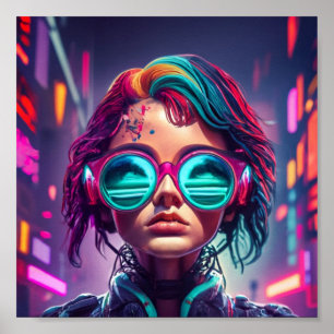 Affiche Anime Cyberpunk Girl