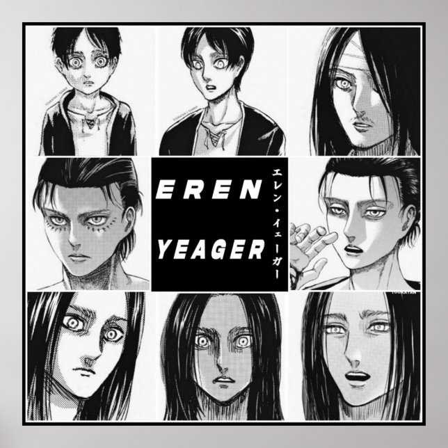 Affiche Anime Eren Yeager SnK Evolution (Devant)