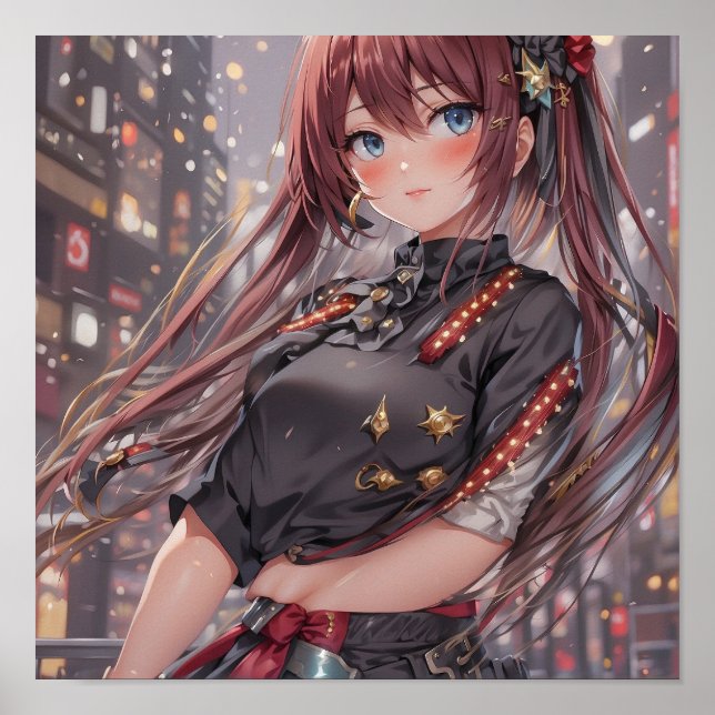 Affiche Anime Girl AI Générique (Devant)