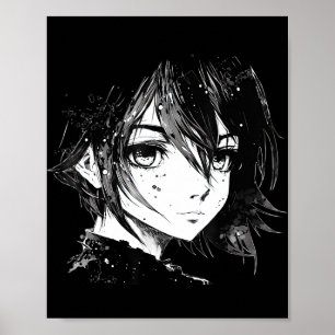 Affiche Anime Girl Anime Eyes Ink Art Dessin pour G