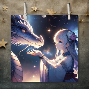 Affiche Anime Girl et son dragon Mystique