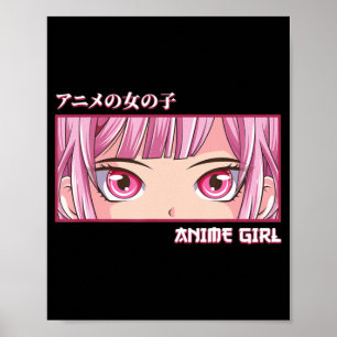 Affiche Anime Girl Eyes Japonais Japon Art esthétique Anim