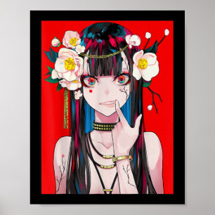 Affiche Anime Girl Waifu japonais esthétique Kawaii Otaku