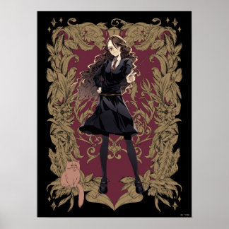 Affiche Anime Hermione Granger Cadre Orné