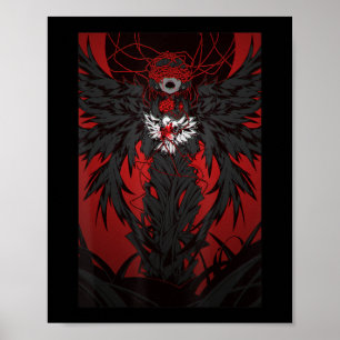 Affiche Anime Horreur esthétique Scary Déplaisante fille j