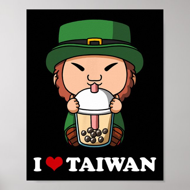 Affiche Anime Jour de la Saint Patrick Leprechaun Bubble T (Devant)