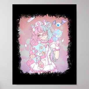 Affiche Anime Kawaii fille esthétique Pastel Soft Waifu Ja