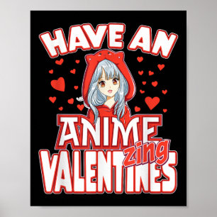 Affiche Anime Lover Valentines Day Enfants Ados Adultes