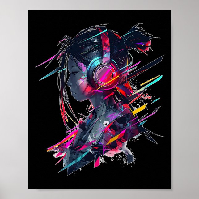 Affiche Anime Manga Graphisme casque Artwork d'appareil (Devant)