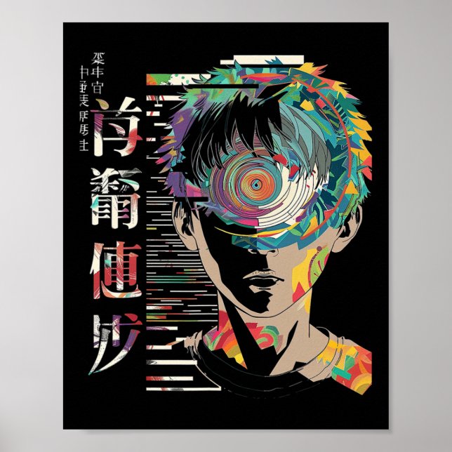 Affiche Anime Manga Motif Mandala Art Anime 1 (Devant)