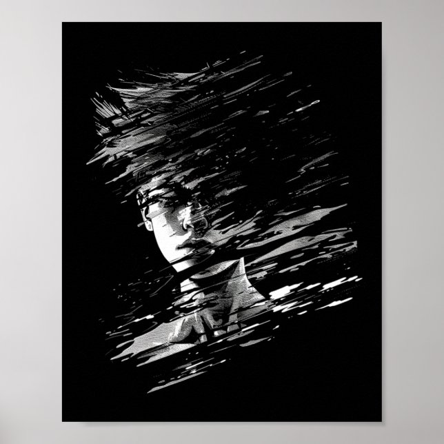 Affiche Anime Manga Motif Pixel Illustration Anime (Devant)
