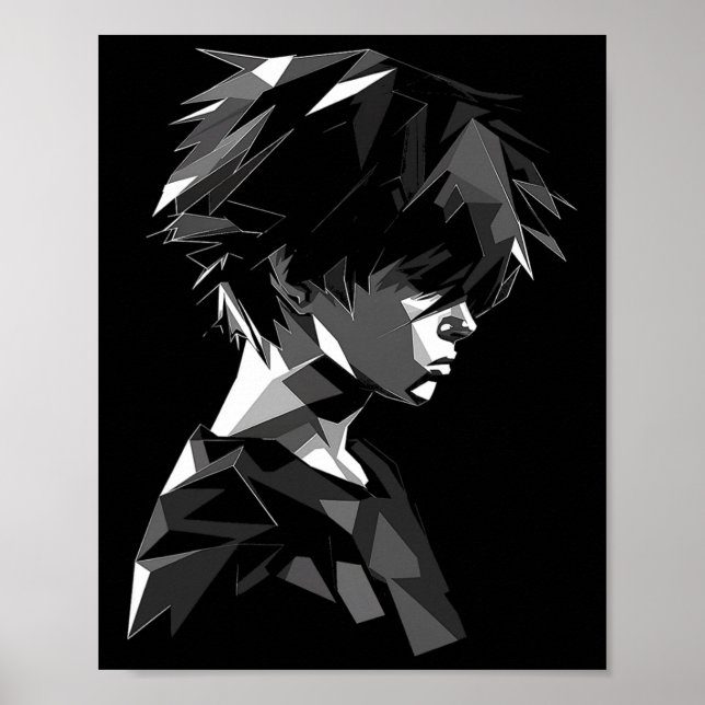 Affiche Anime Manga Motif Polygon Art Anime (Devant)