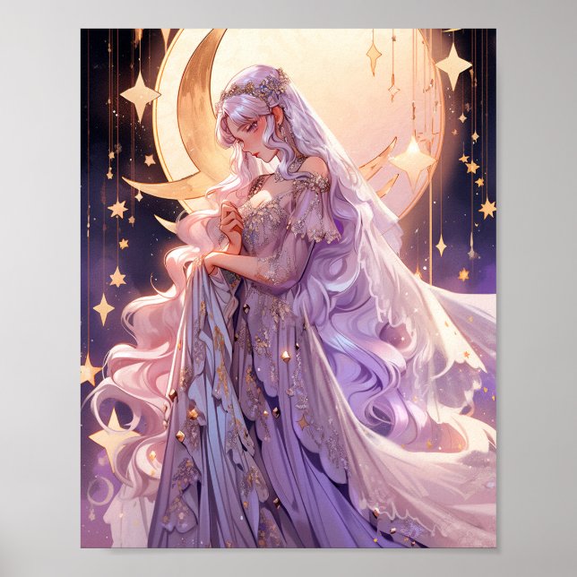 Affiche Anime Moon Princess Imaginaire Art (Devant)