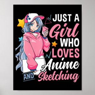 Affiche Anime Otaku Don Juste Une Fille Qui Aime Anime Et