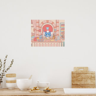 Affiche Anime Tom, Jerry et boulangerie Tuffy