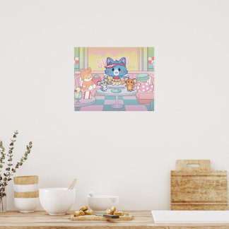 Affiche Anime Tom, Jerry et Tuffy Dessert Parlor